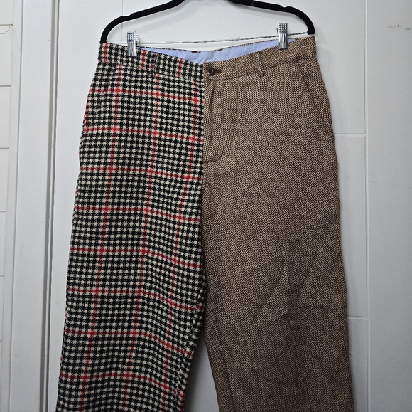 Rowing Blazers Wool Blend Mixed Print Plaid Fish and Bone Trouser 33”W - Picture 2 of 11